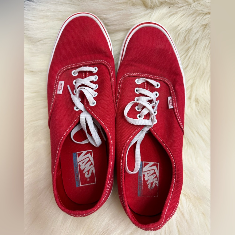 Men’s size 12 Vans red sneaker.